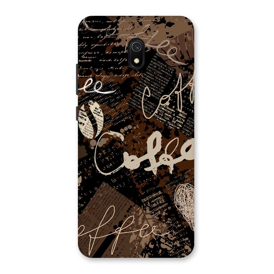 Coffee Scribbles Back Case for Redmi 8A
