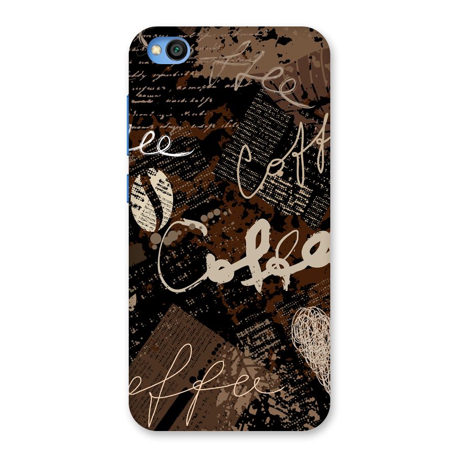Coffee Scribbles Back Case for Redmi Go
