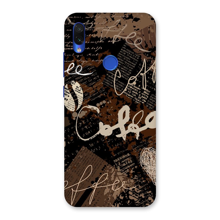 Coffee Scribbles Back Case for Redmi Note 7S
