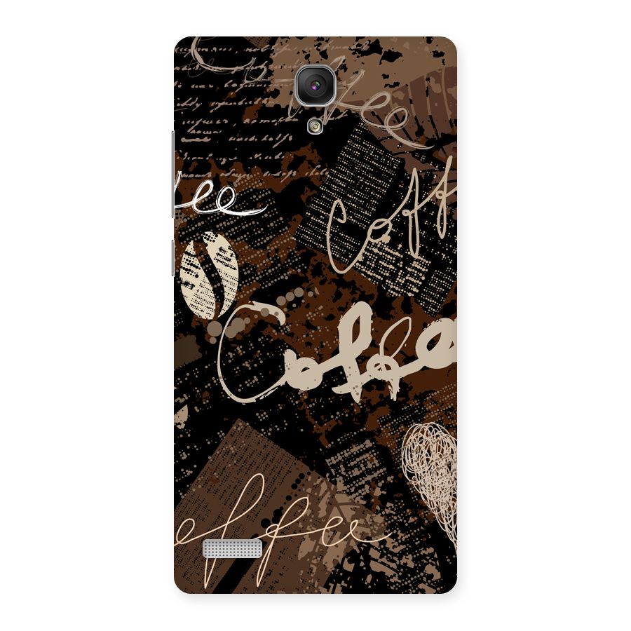 Coffee Scribbles Back Case for Redmi Note Prime