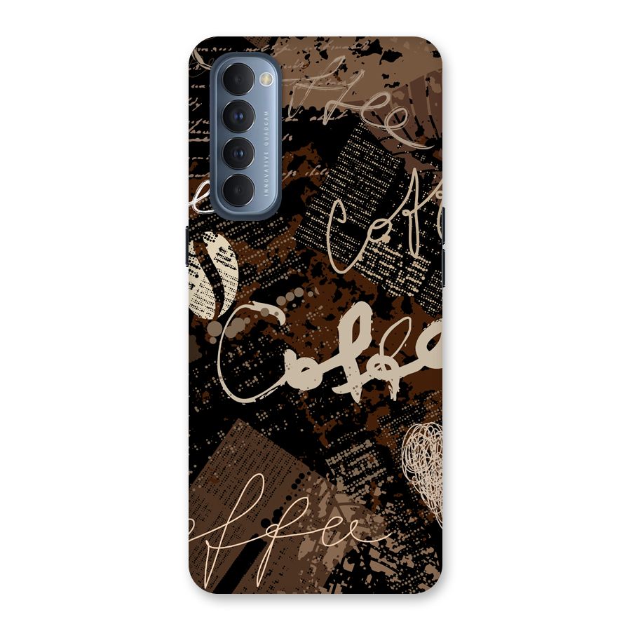 Coffee Scribbles Back Case for Reno4 Pro