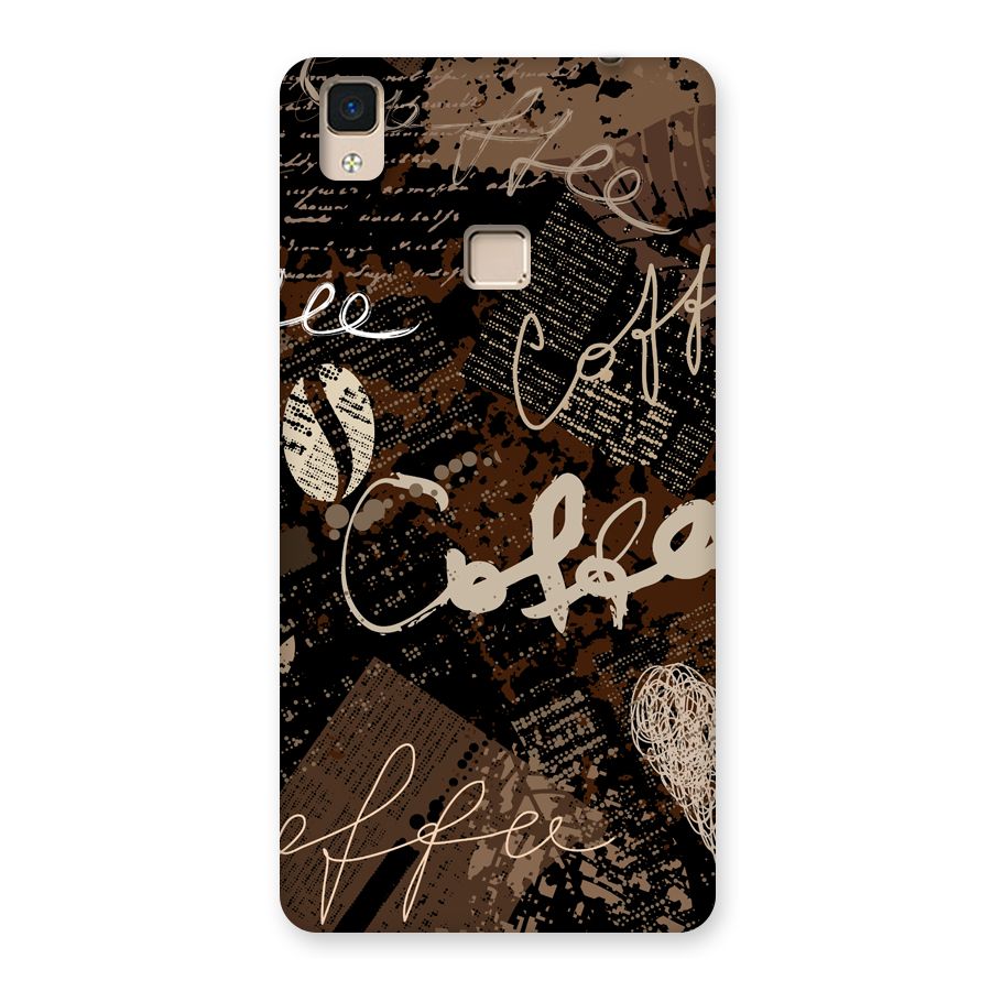 Coffee Scribbles Back Case for V3 Max
