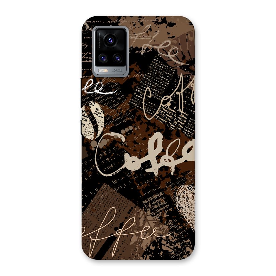 Coffee Scribbles Back Case for Vivo V20