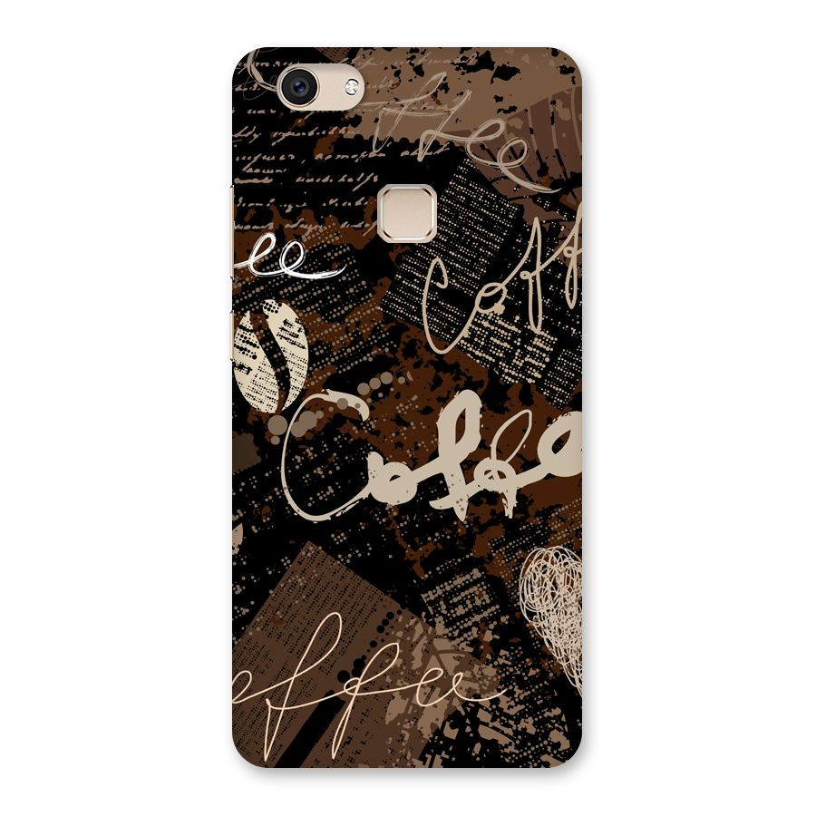 Coffee Scribbles Back Case for Vivo V7