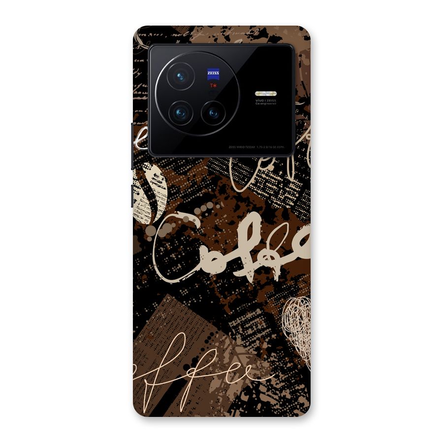 Coffee Scribbles Back Case for Vivo X80