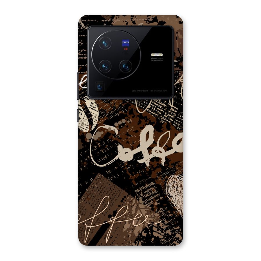 Coffee Scribbles Back Case for Vivo X80 Pro
