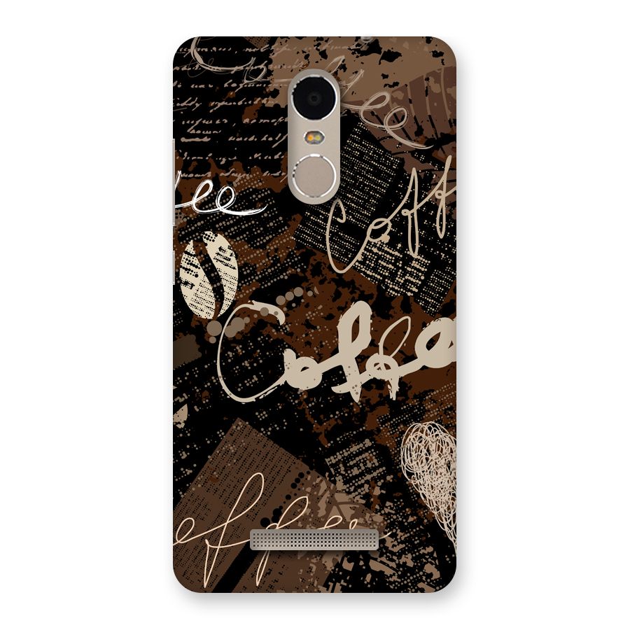 Coffee Scribbles Back Case for Xiaomi Redmi Note 3