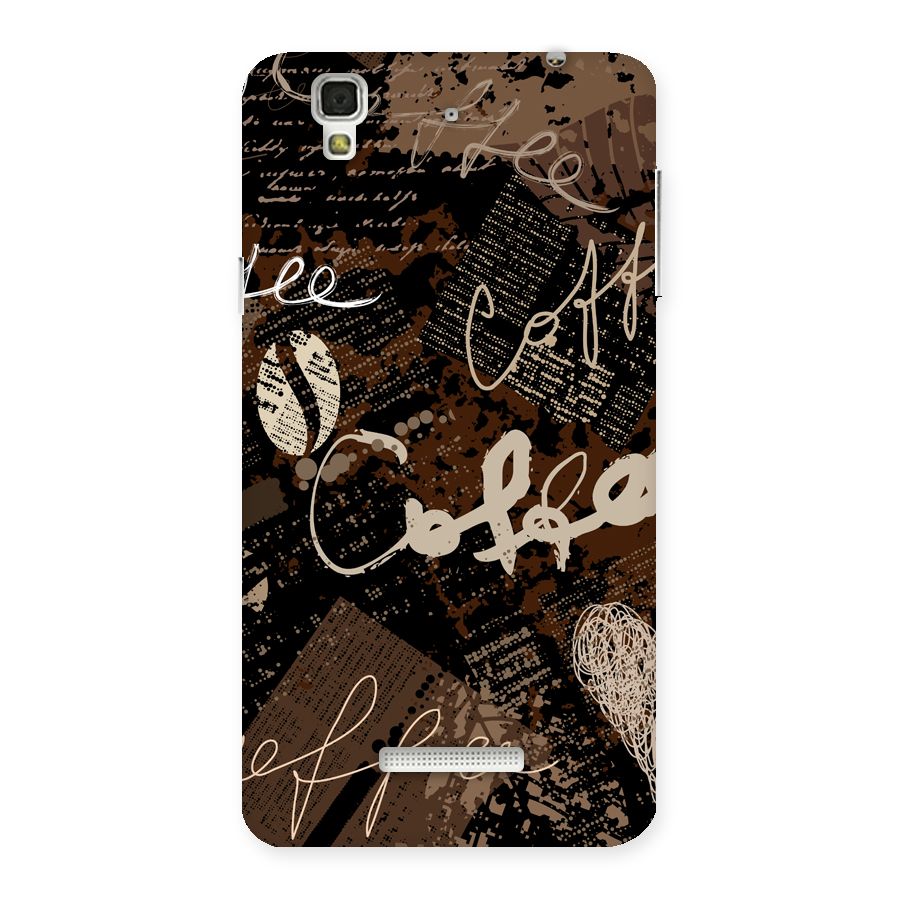 Coffee Scribbles Back Case for YU Yureka Plus