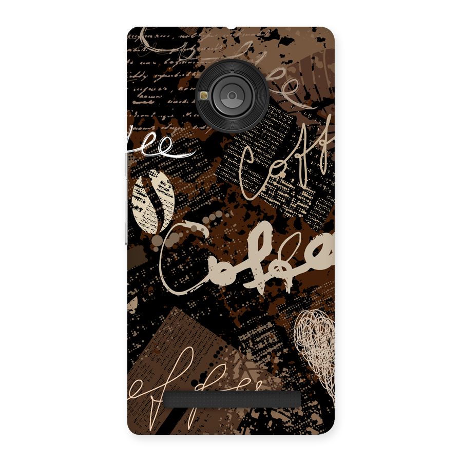 Coffee Scribbles Back Case for Yu Yunique