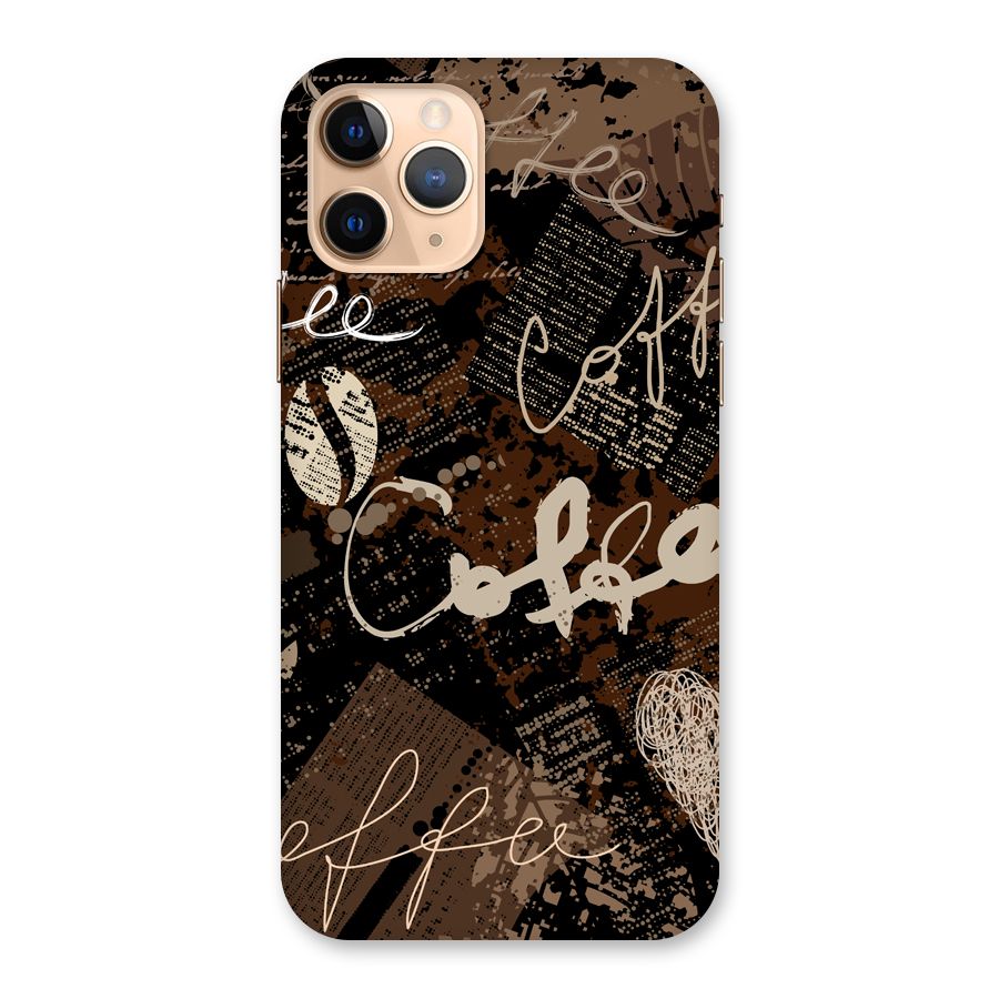 Coffee Scribbles Back Case for iPhone 11 Pro