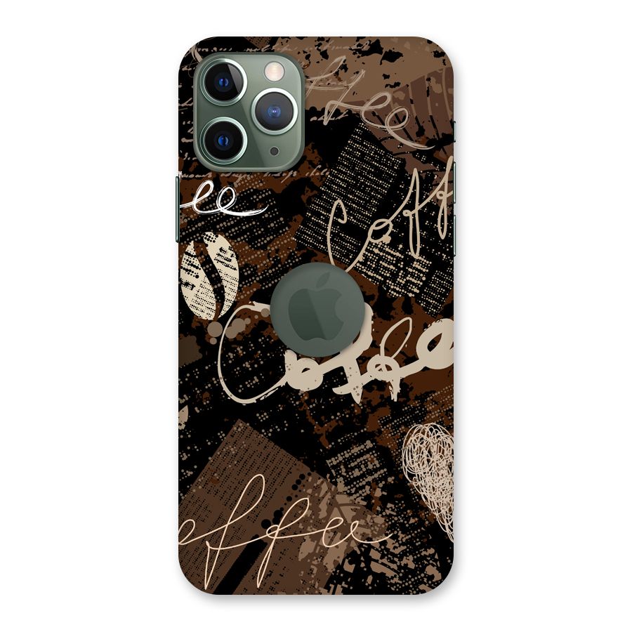 Coffee Scribbles Back Case for iPhone 11 Pro Logo  Cut