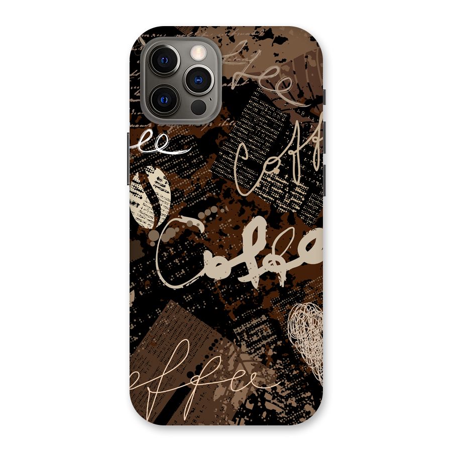 Coffee Scribbles Back Case for iPhone 12 Pro