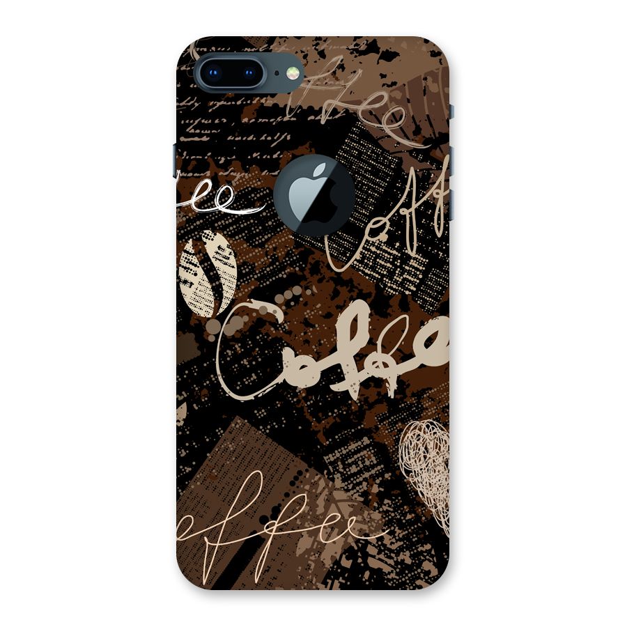 Coffee Scribbles Back Case for iPhone 7 Plus Logo Cut