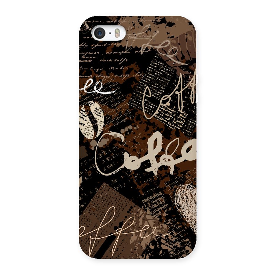 Coffee Scribbles Back Case for iPhone SE