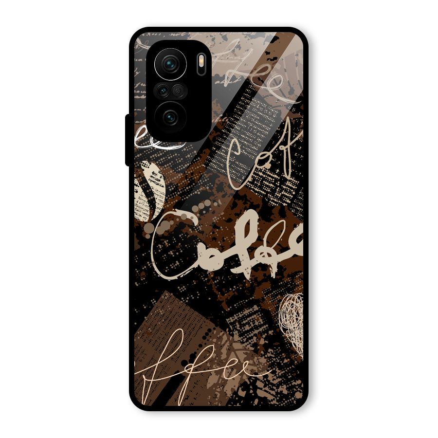 Coffee Scribbles Glass Back Case for Mi 11x