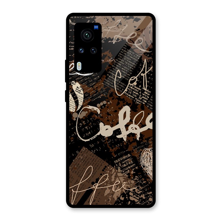 Coffee Scribbles Glass Back Case for Vivo X60 Pro