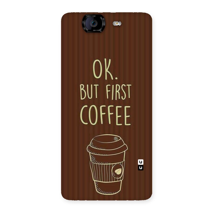 Coffee Stripes Back Case for Canvas Knight A350