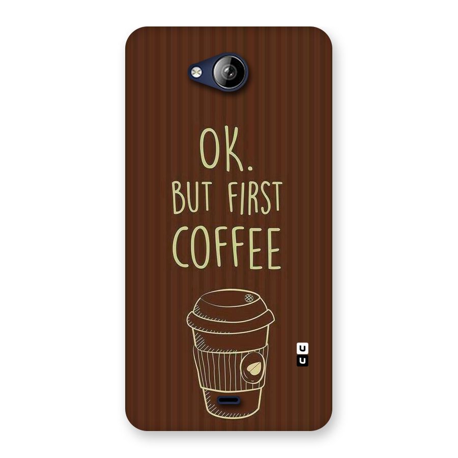Coffee Stripes Back Case for Canvas Play Q355