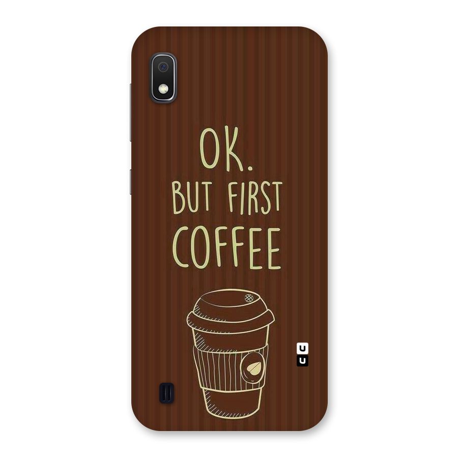 Coffee Stripes Back Case for Galaxy A10