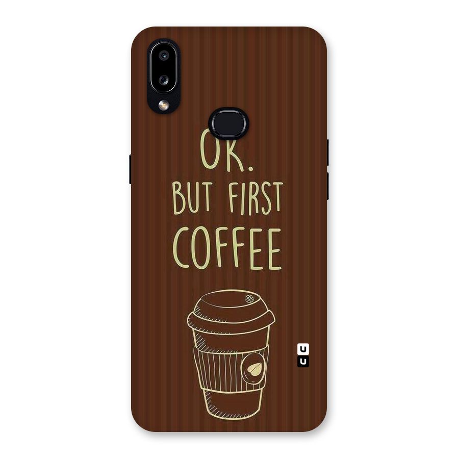 Coffee Stripes Back Case for Galaxy A10s