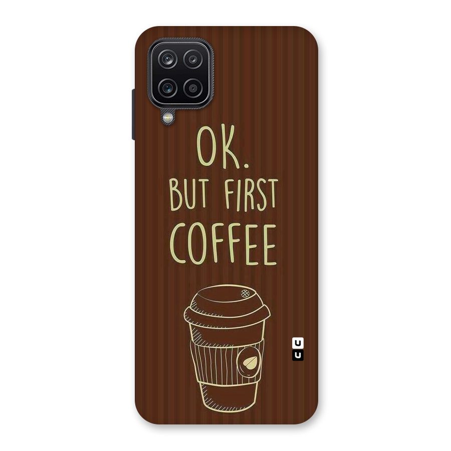 Coffee Stripes Back Case for Galaxy A12
