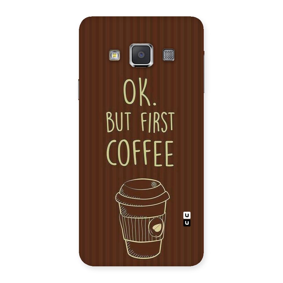 Coffee Stripes Back Case for Galaxy A3