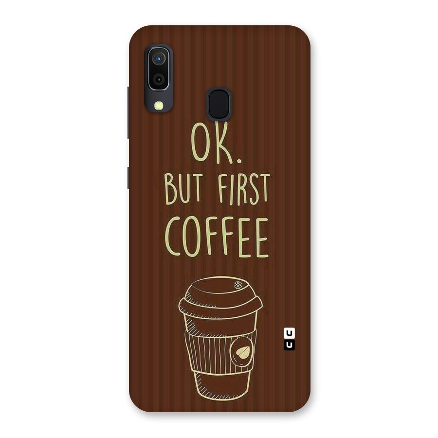 Coffee Stripes Back Case for Galaxy A30