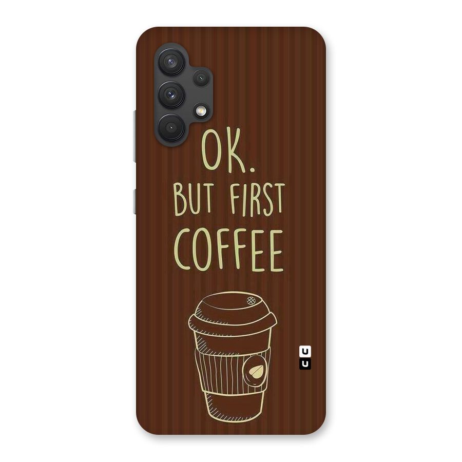Coffee Stripes Back Case for Galaxy A32