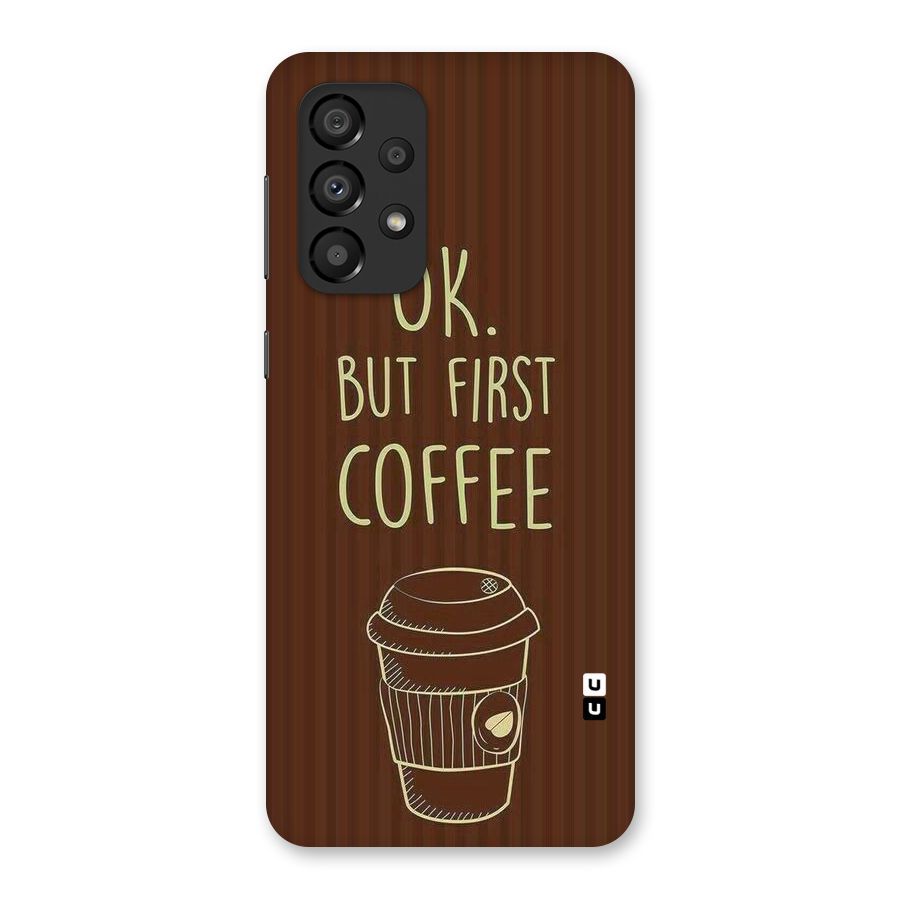Coffee Stripes Back Case for Galaxy A33 5G