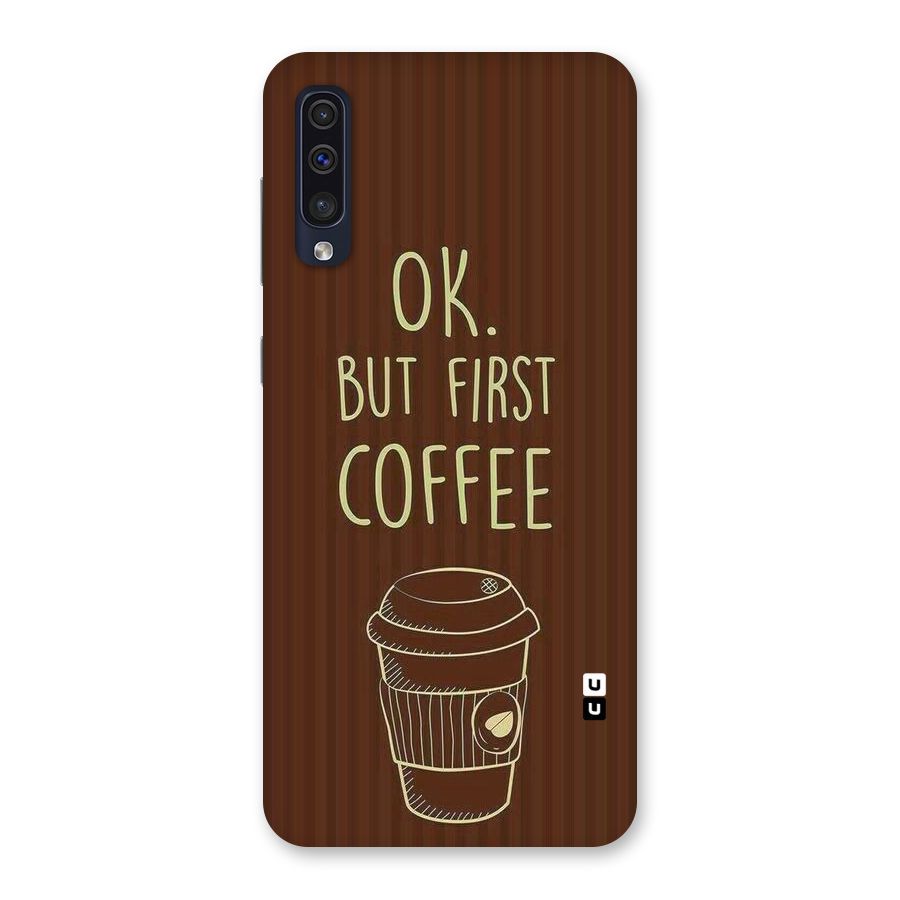 Coffee Stripes Back Case for Galaxy A50s