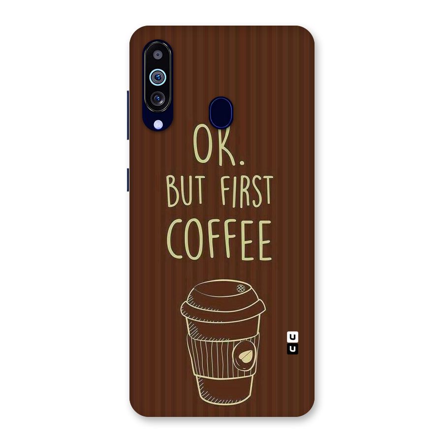 Coffee Stripes Back Case for Galaxy A60