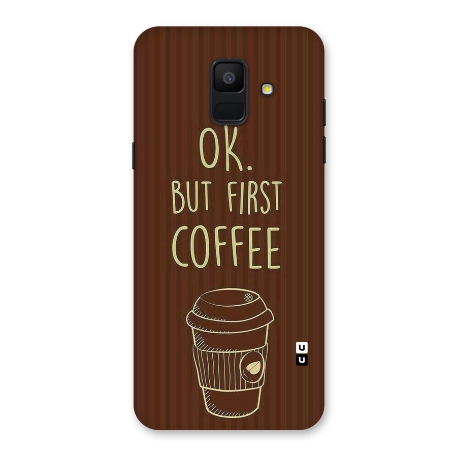 Coffee Stripes Back Case for Galaxy A6 (2018)