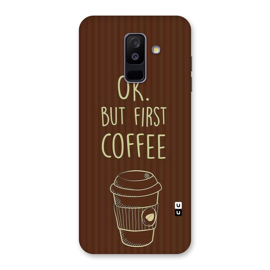 Coffee Stripes Back Case for Galaxy A6 Plus