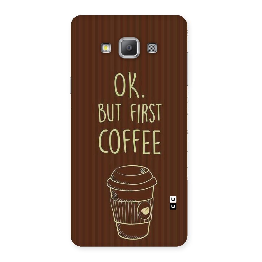 Coffee Stripes Back Case for Galaxy A7