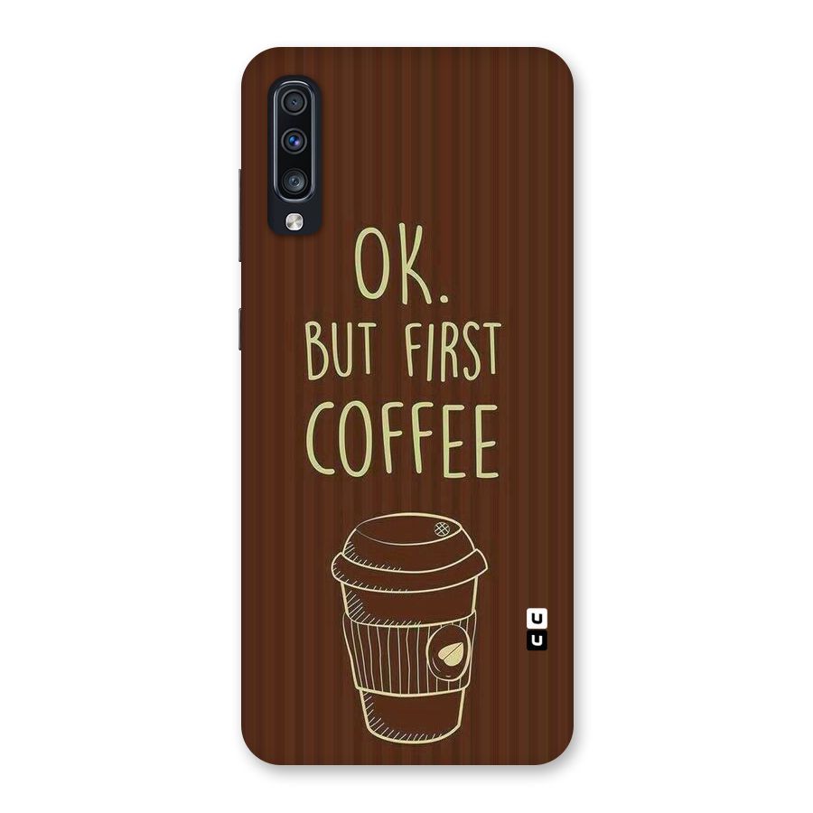 Coffee Stripes Back Case for Galaxy A70s