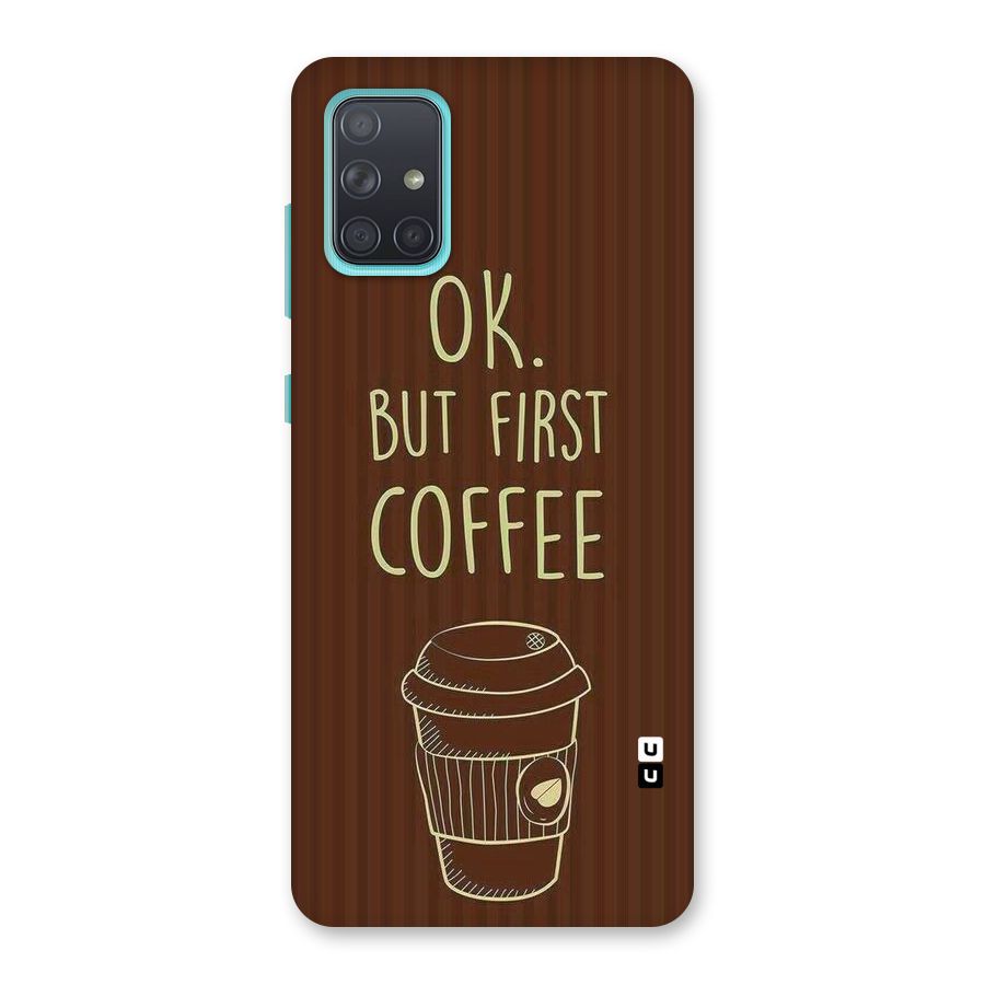 Coffee Stripes Back Case for Galaxy A71