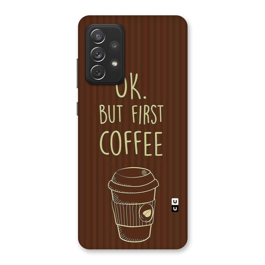 Coffee Stripes Back Case for Galaxy A72