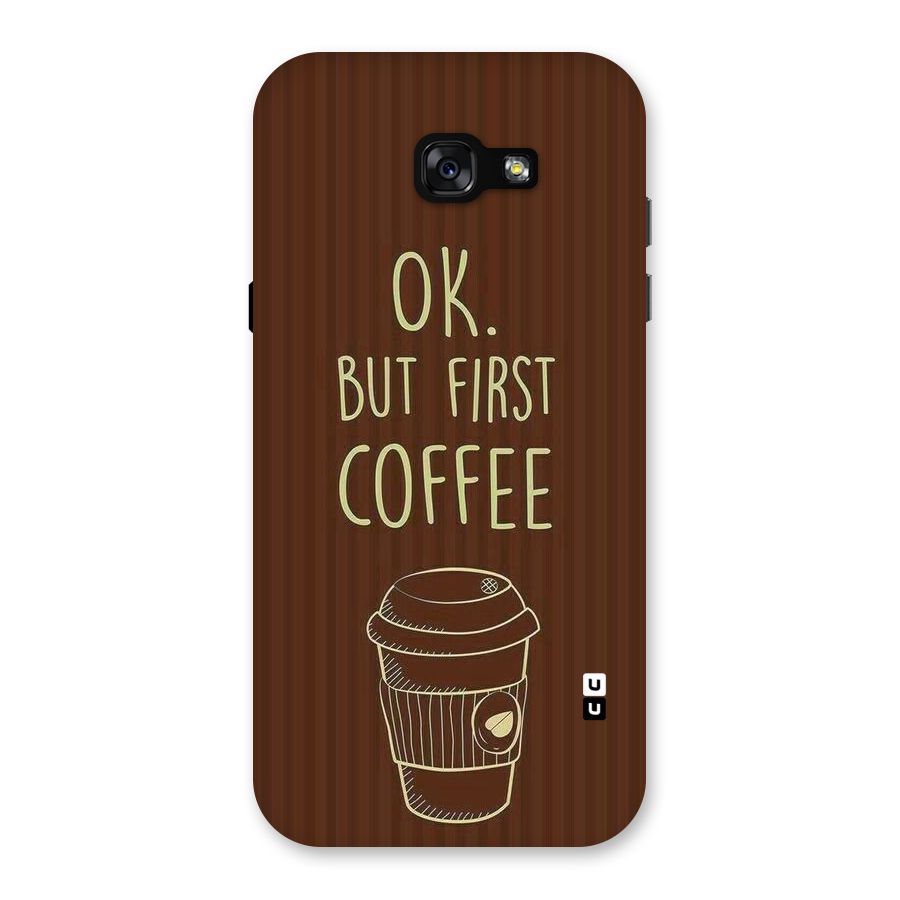 Coffee Stripes Back Case for Galaxy A7 (2017)