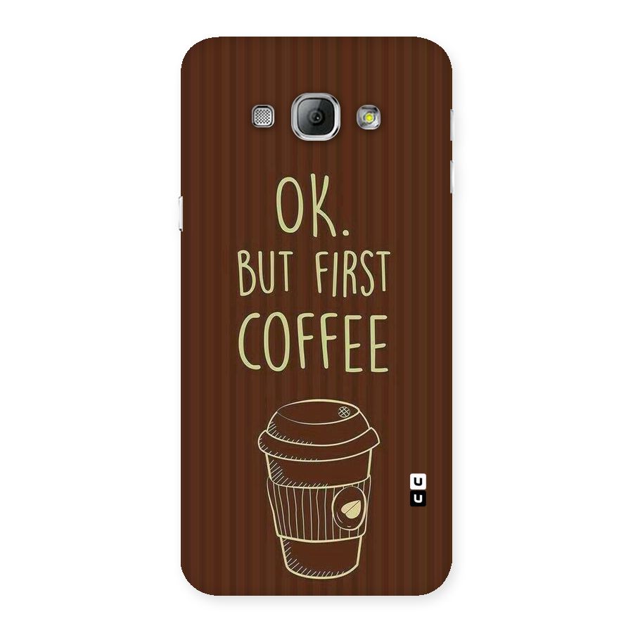 Coffee Stripes Back Case for Galaxy A8