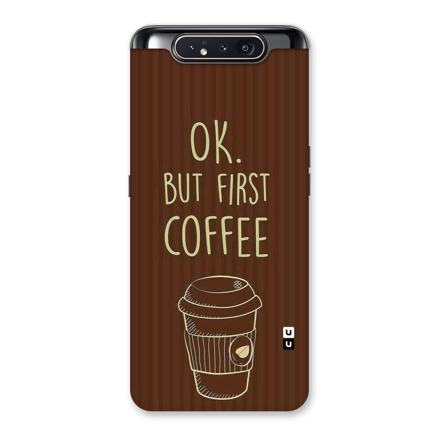 Coffee Stripes Back Case for Galaxy A80