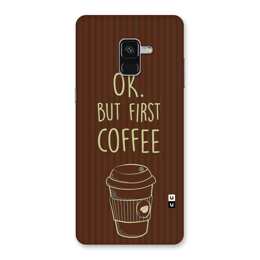 Coffee Stripes Back Case for Galaxy A8 Plus