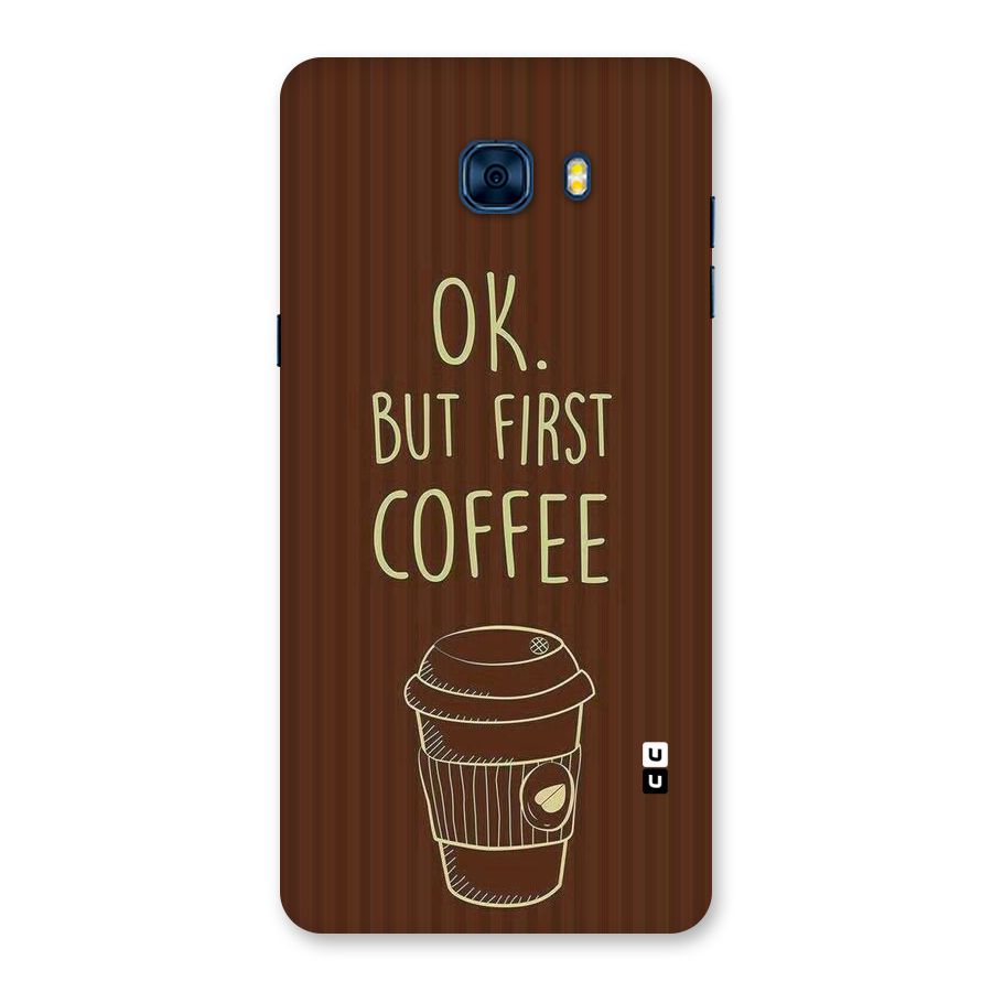 Coffee Stripes Back Case for Galaxy C7 Pro