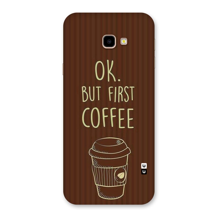 Coffee Stripes Back Case for Galaxy J4 Plus