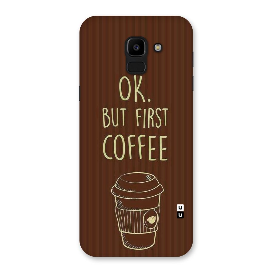 Coffee Stripes Back Case for Galaxy J6