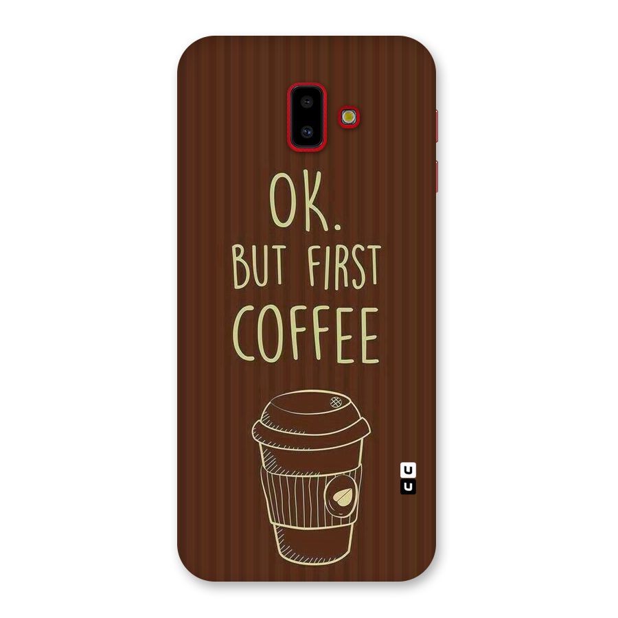 Coffee Stripes Back Case for Galaxy J6 Plus