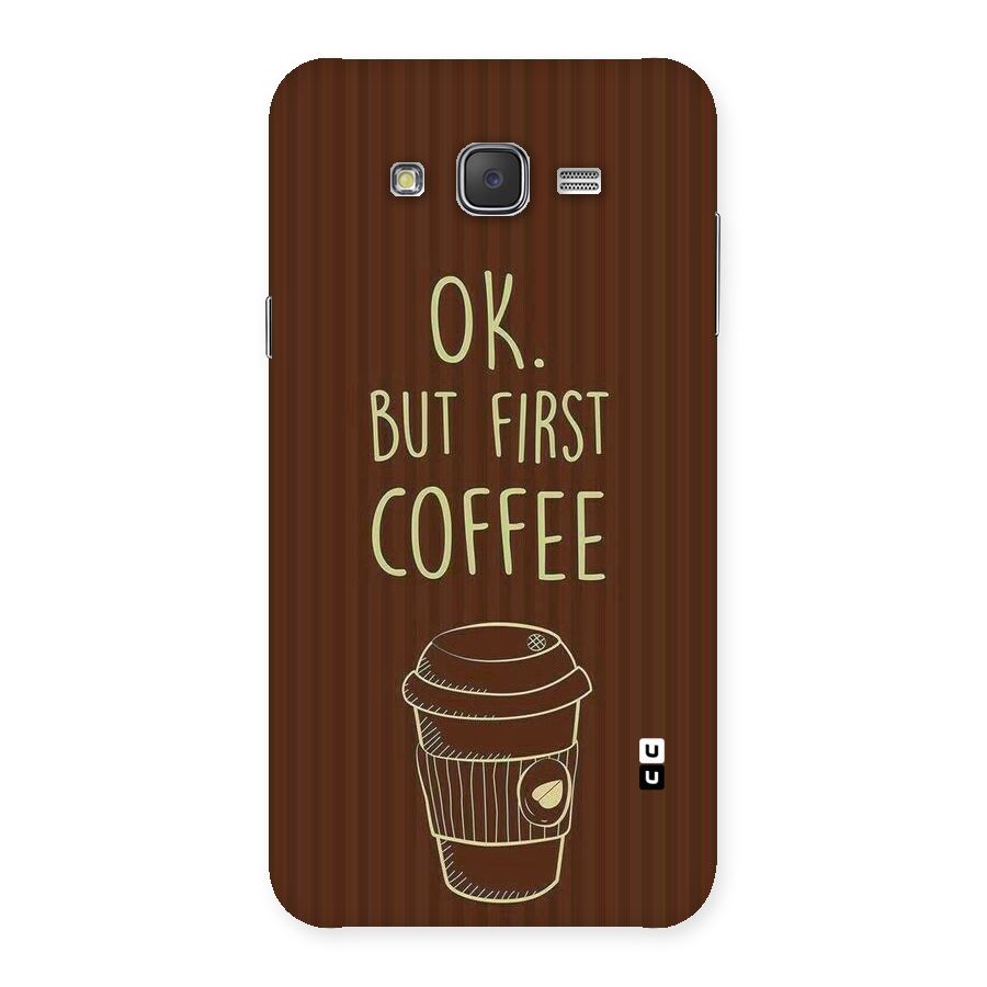 Coffee Stripes Back Case for Galaxy J7