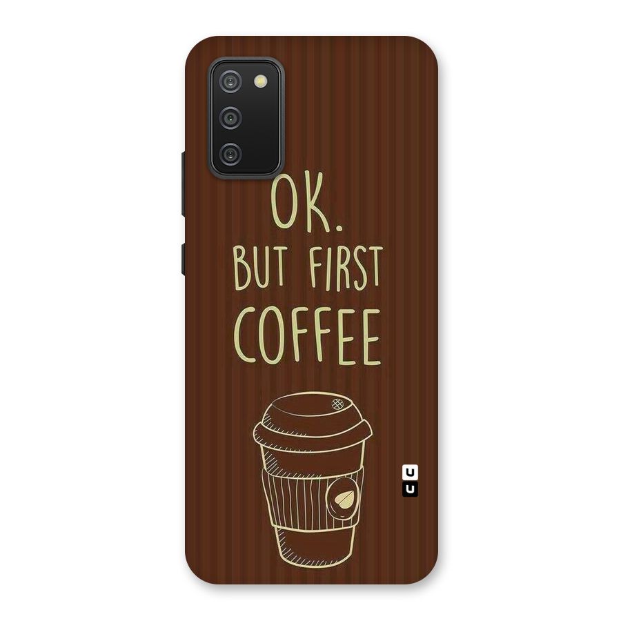 Coffee Stripes Back Case for Galaxy M02s