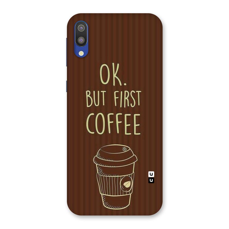 Coffee Stripes Back Case for Galaxy M10