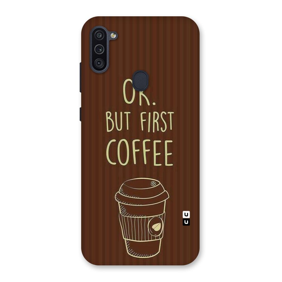 Coffee Stripes Back Case for Galaxy M11