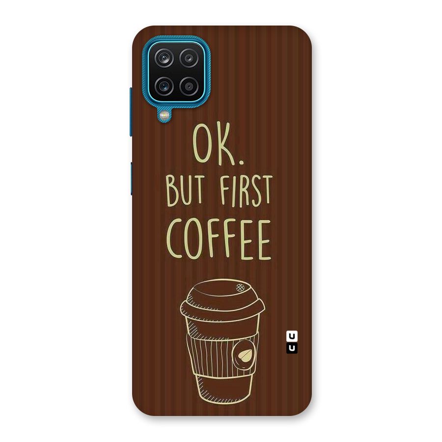 Coffee Stripes Back Case for Galaxy M12